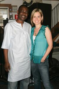 Youssou N'Dour and Dido at the Live 8 Artists Prepare For London And Edinburgh Concerts.