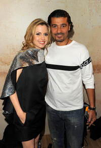 Executive director of Doha Film Institute Amanda Palmer and Khaled Nabawy at the after party of Nadine Labaki during the 64th Annual Cannes Film Festival.
