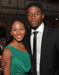 Nicole Beharie and Chadwick Boseman at the 2012 Jackie Robinson Foundation Awards Gala in New York.