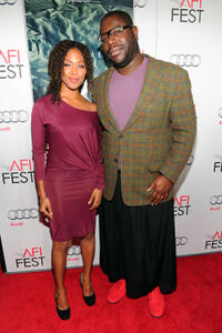 Nicole Beharie and writer/director Steve McQueen at the California premiere of "Shame" during the AFI FEST 2011.