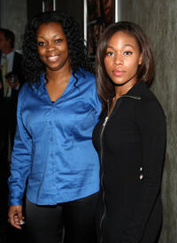 Regina Kelly and Nicole Beharie at the California premiere "American Violet."