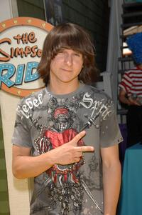 Mitchel Musso at the opening of "The Simpsons' Ride."