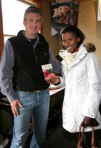 Regine Nehy and guest at the 2007 Sundance Film Festival.