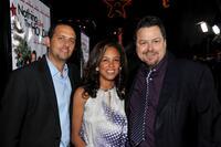 Robert Teitel, Alison Swan and Rick Najera at the premiere of "Nothing Like The Holidays."