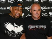Aaron Neville and Hamish Dodds at the Icons of Music II Auction.