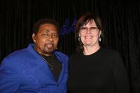 Aaron Neville and Producer Lynn Laham on the sets of "The Young and The Restless."