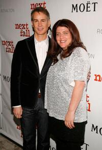 Geoffrey Nauffts and Sheryl Kaller at the after party of the VIP performance of "Next Fall."