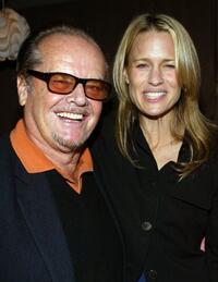 Jack Nicholson and Robin Wright Penn at the after party Premiere Lounge for "Sorry, Haters."