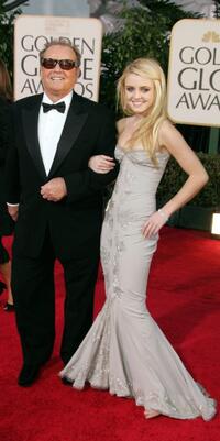 Jack Nicholson and daughter Lorraine Nicholson at the 64th Annual Golden Globe Awards.