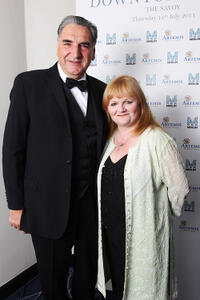 Jim Carter and Lesley Nicol at the Evening with Downton Abbey for Raising Money for Merlin The Medical Relief Charity in London.