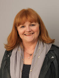 Lesley Nicol at the portrait session of "West Is West" during the 54th BFI London Film Festival.