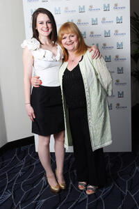 Sophie Mcshera and Lesley Nicol at the Evening with Downton Abbey for Raising Money for Merlin The Medical Relief Charity in London.