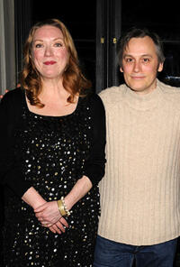 Kristine Nielsen and David Aaron Baker at the off-broadway opening night of "Why Torture is Wrong, and the People Who Love Them" in New York.