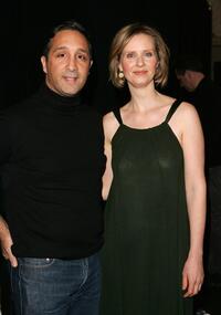 Cynthia Nixon and Jeff Mahshie at the Chaiken Fall 2007 fashion show during Mercedes-Benz Fashion Week.