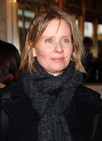 Cynthia Nixon at the Robert Altman Memorial at the Majestic Theater in New York City.
