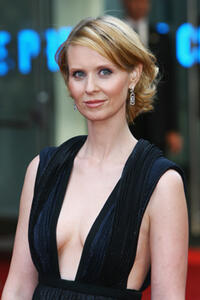 Actress Cynthia Nixon at the London "Sex and the City" premiere.