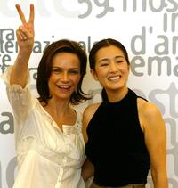 Francesca Neri and Gong Li at the 59th annual Venice Film Festival.