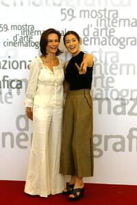 Francesca Neri and Gong Li at the 59th annual Venice Film Festival.