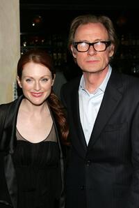 Bill Nighy and Julianne Moore at the after party for the opening night of "The Vertical Hour".