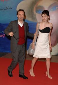 Roberto Benigni, his wife and actress Nicoletta Braschi at the 55th San Sebastian International Film Festival.