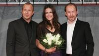 Heino Ferch, Bettina Zimmermann and Ulrich Noethen at the screening of "Die Luftbruecke."
