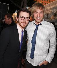 Drake Bell and Ryan Hansen at the premiere of "Superhero Movie."