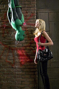 Drake Bell and Sara Paxton in "Superhero Movie."
