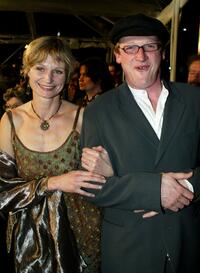 Olivia Hetreed and Geoff Bell at the premiere of "Girl With A Pearl Earring."