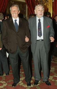Philippe Noiret and Jean Rochefort at the Elysee Palace prior to the Cannes Film Festival.
