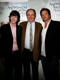Matthew Beard, Jim Broadbent and Colin Firth at the private screening of "When Did You Last See Your Father?"