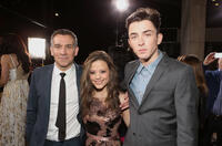 Writer Matthew Parkhill, Sarah Jeffrey and Matthew Beard at the Los Angeles premiere of "Rogue."