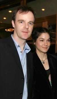 Brian F. O'Byrne and guest at the opening night of "Glengarry Glen Ross."