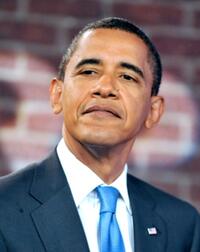 Barack Obama at the "tele town-hall" meeting at American Association of Retired Persons.