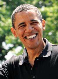 Barack Obama at the South Lawn in White House.