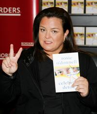 Rosie O'Donnell at the New York signs her new book "Celebrity Detox" at Borders Books & Music.