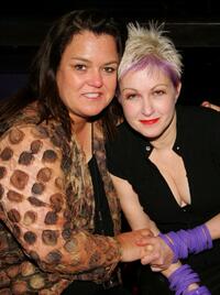 Rosie O'Donnell and Cyndi Lauper at the official True Colors Tour after party at Studio 54.