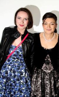 Kate O'Flynn and Alexis Zegerman at the UK premiere of "Happy-Go-Lucky."