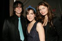 Ric Ocasek, Stephanie Schur and Paulina Porizkova at the Michon Schur Fall 2007 fashion show the during Mercedes-Benz Fashion Week.