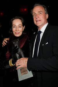 Milena Canonero and Marshall Bell at the Rodeo Drive Walk of Style Event honoring costume designers Edith Head, James Acheson and Ms. Canonero in California.