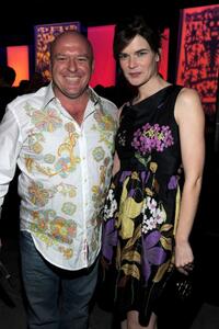 Dean Norris and Betsy Brandt at the after party of the third season premiere of "Breaking Bad."