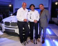 Hans-Reiner Schroeder, Alessandro Zanardi and Uwe Ochsenknecht at the BMW X6 car presentation.