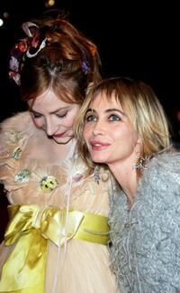 Emmanuelle Beart and Julie Depardieu at the premiere of the movie "The Witnesses". During the 57th Berlin International Film Festival.