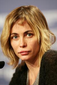 Emmanuelle Beart at the press conference to promote the movie "The Witnesses". During the 57th Berlin International Film Festival.