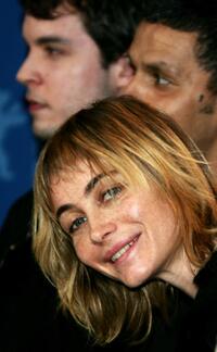 Emmanuelle Beart at the photocall to promote the movie "The Witnesses". During the 57th Berlin International Film Festival.