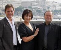 John Michie, Blythe Duff and Alex Norton at the photocall of "Taggart" during the 24th edition of the five-day MIPCOM.