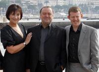 Blythe Duff, Alex Norton and Colin Mc Credie at the photocall of "Taggart" during the 24th edition of the five-day MIPCOM.