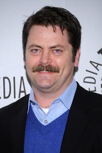 Nick Offerman at the presentation of "Parks And Recreation."