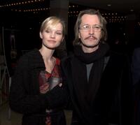 Gary Oldman and Ailsa Marshall at the Los Angeles premiere of "Panic Room".