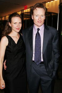 Liza Powell and Conan O'Brien at the Museum of Modern Art.