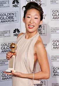 Sandra Oh at the Emmy Nominee Reception gor Outstanding Talent.
